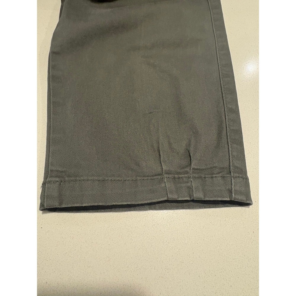 Democracy Ab Tech Pants Womens Sz 14 Olive Green High Rise Tapered Twill Chino - Picture 9 of 11